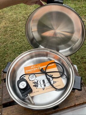 Vtg Regal Society Stainless Steel Automatic Skillet Dome S-Steel Lid K7260 USA